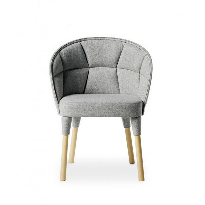 

Nordic Solid Wood Dining Chair Hotel High-end Furniture Soft Bag Backrest Office Meeting Chair