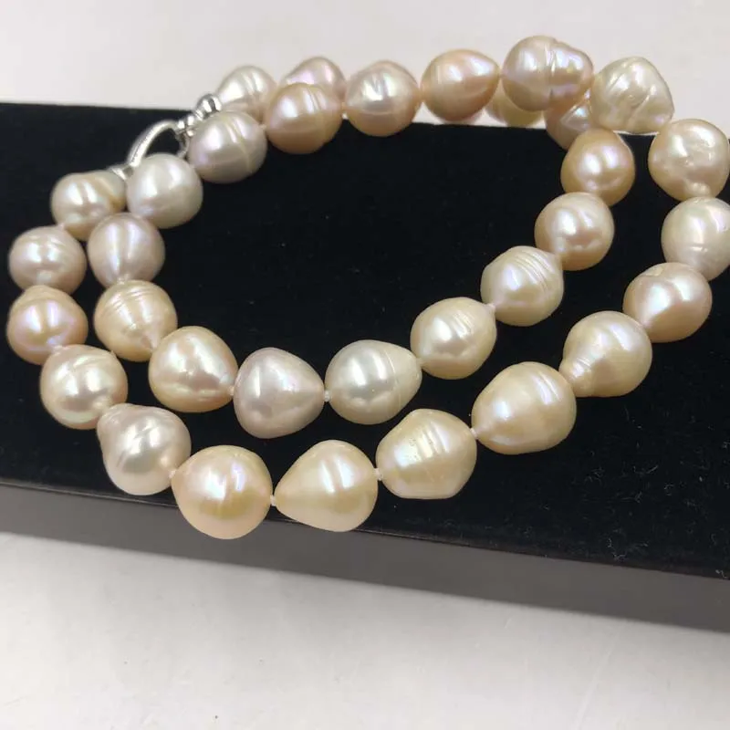 [ELEISPL JEWELRY For One Strand 50CM Long Freshwater Pearl Drop Necklace Multi 11-12mm Free Shipping #22010387