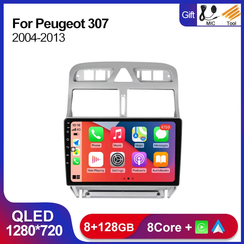 

Автомагнитола на Android 11 QLED 1280*720 для Peugeot 307 307CC 307SW 2002-2013
