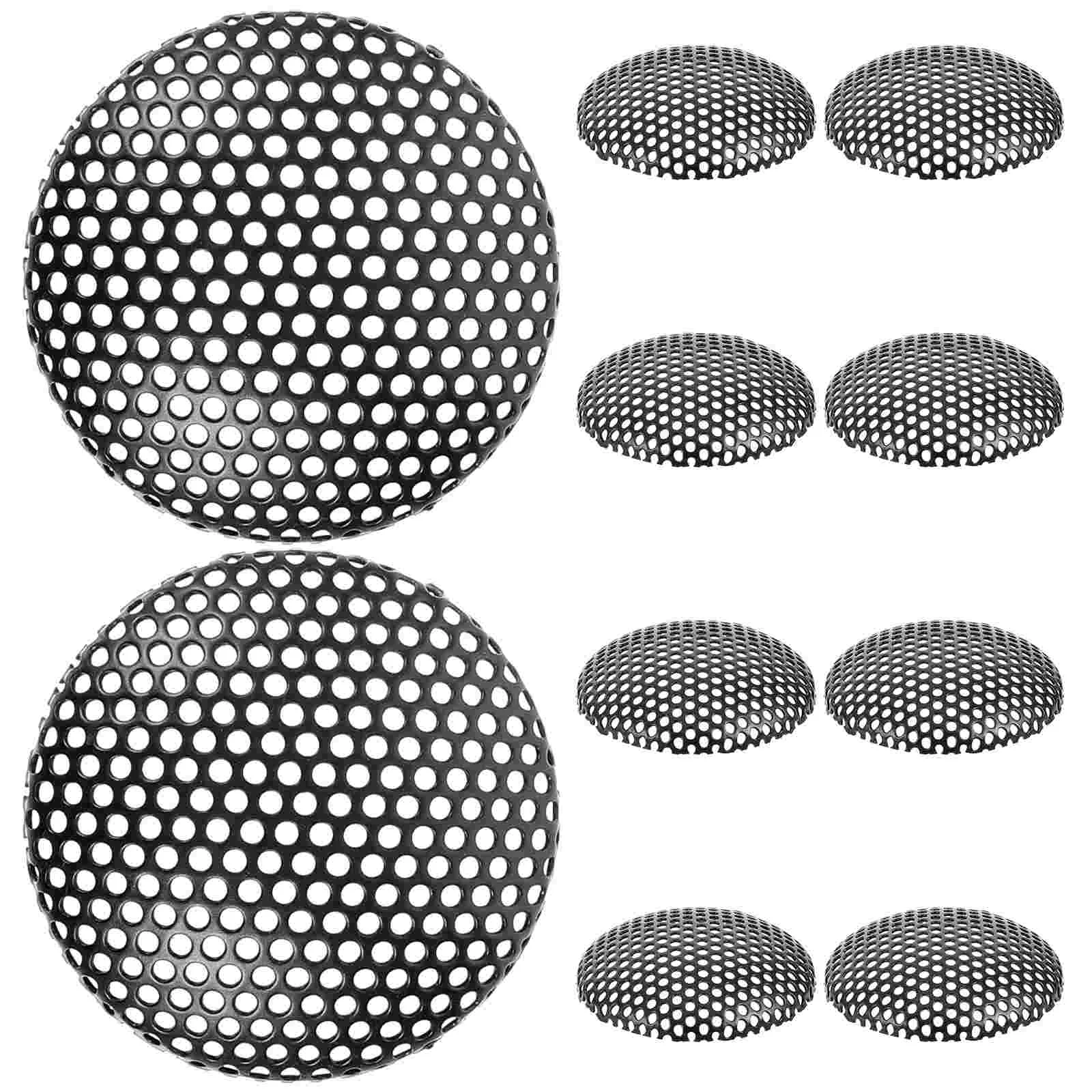 

10 Pcs Replacement Grill Grates Small Mesh Cover Microphone Metal Grille Heads Speaker Ktv Supplies