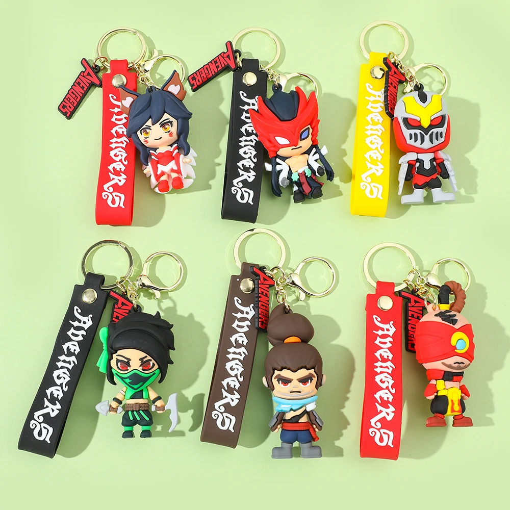 Lee Sin The Unforgotten Yone Zed Ahri Yasuo Action Doll Toys Keychain Original Authentic Game Figure