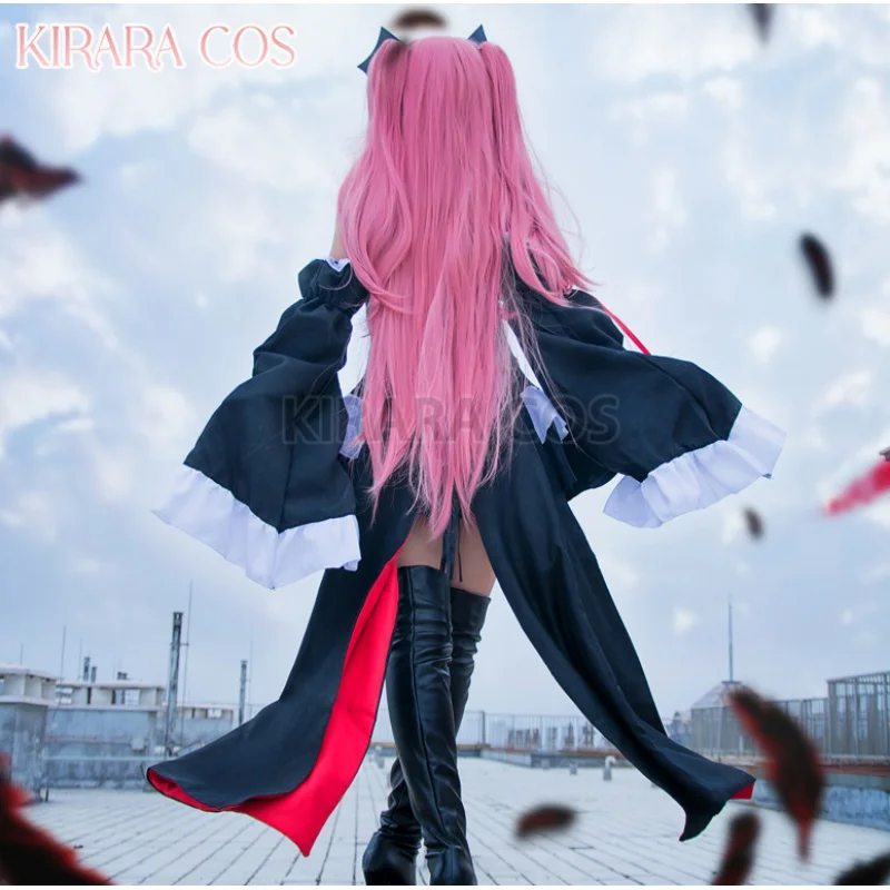 

Парик для косплея краля тепеса из аниме «Owari No Seraph of The End», длинный розовый парик для косплея платья вампира в стиле лолиты