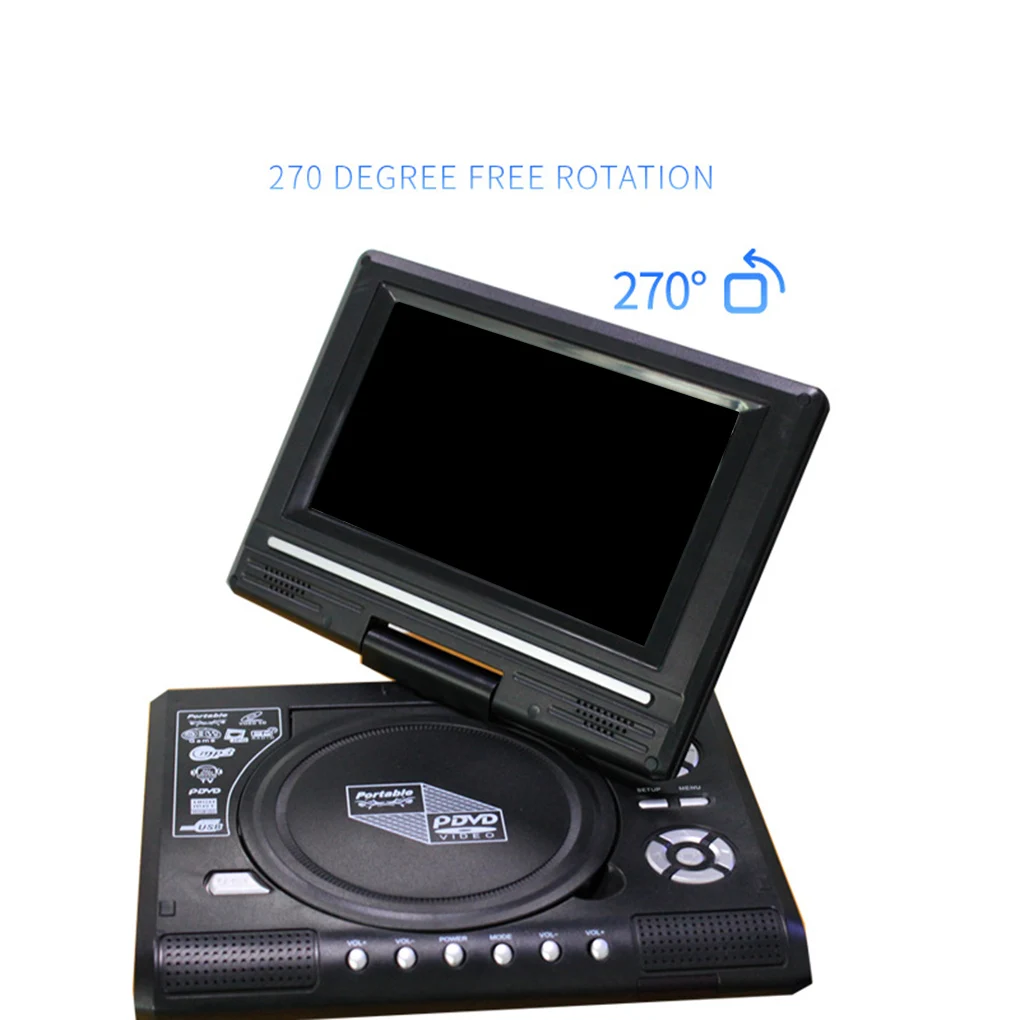 

DVD Player 7 8 inch CD Disc Players 270 Degree Rotation Screen with Remote Control Portable Travel Theatre Cinema