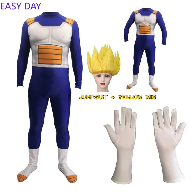 Фото Комбинезон Vegeta для детей и взрослых, костюм Super Saiyan GOKU для косплея Torankusu TRUNKS Vegeta-boy, праздничное платье на Хэллоуин, карнавал, подарок №4