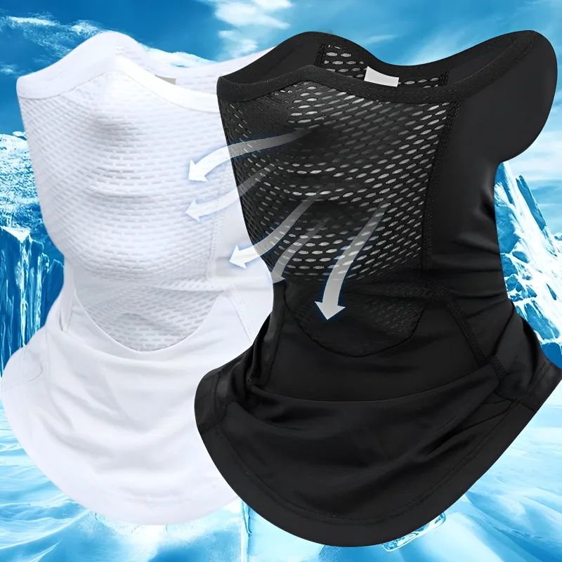 

Sun Protection Mask Ice Silk Lightweight Cap Mask Scarf Outdoor Riding Masks UV Protective Silk Scarf Headband Neck Cover