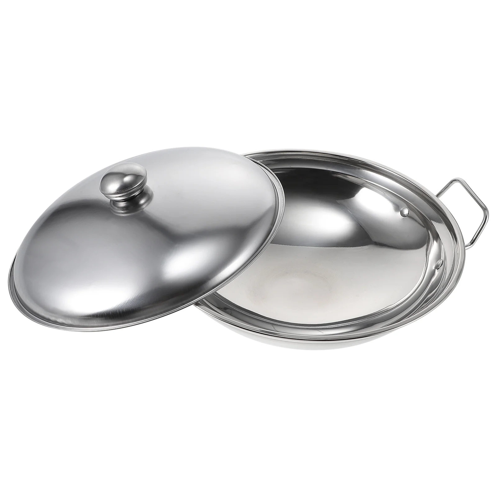 

Pot Pan Wok Hot Stove Cooking Gas Stainless Steel Fry Omelette Soup Sauce Kitchen Noodle Pasta Stir Chinese Chef Stockpot