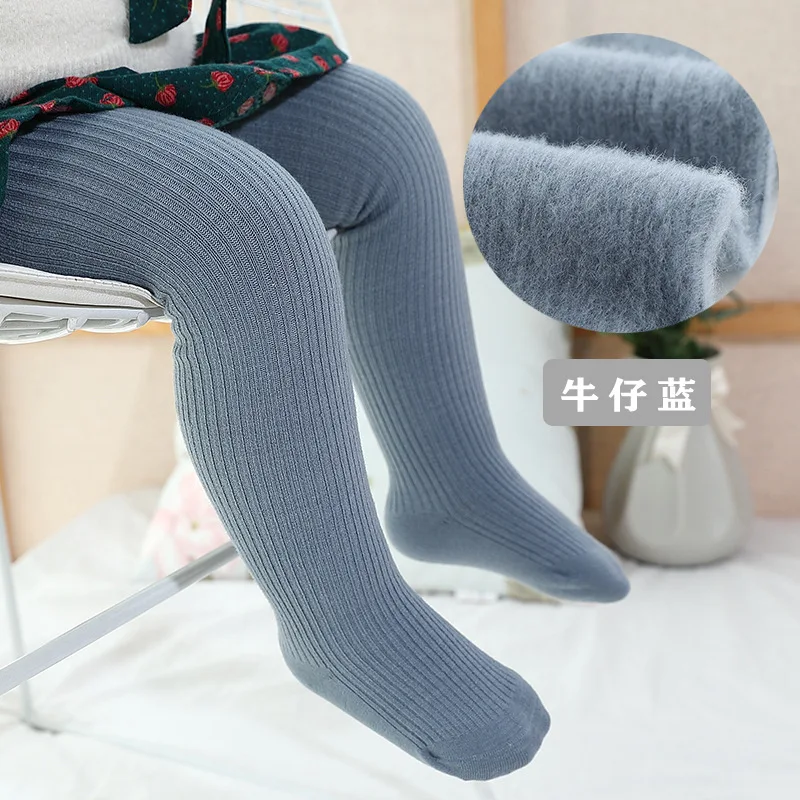 

Baby Autumn Winter Tights Hot Baby Toddler Kid Girl Ribbed Stockings Cotton Warm Pantyhose Solid Candy Color Tight 0-6Y