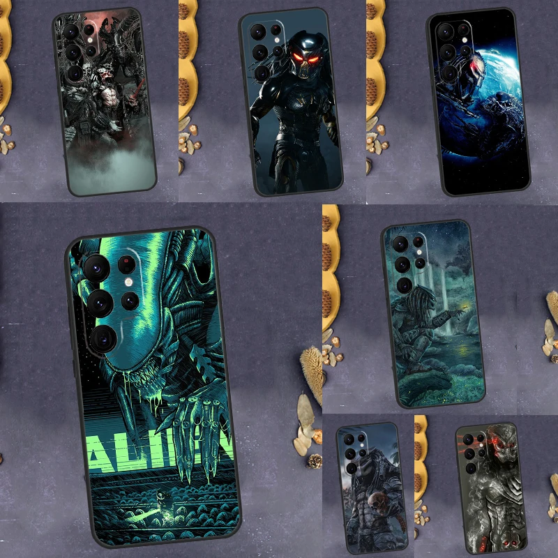 Чехол Alien Vs Predator для Samsung Galaxy S23 S22 S21 Ultra S20 FE S8 S9 S10 Plus Note 10 20