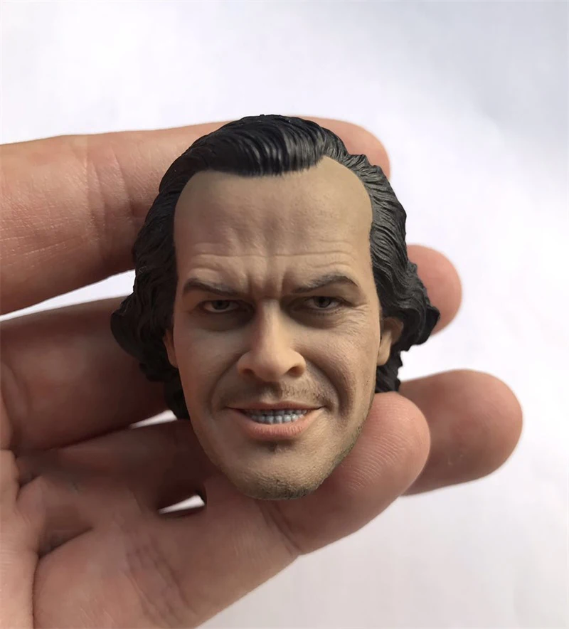 

For Sale 1/6 Shining Jack Nicholson Evil Mood Version Male Head Sculpture Carving For 12inch Action Figure Collect