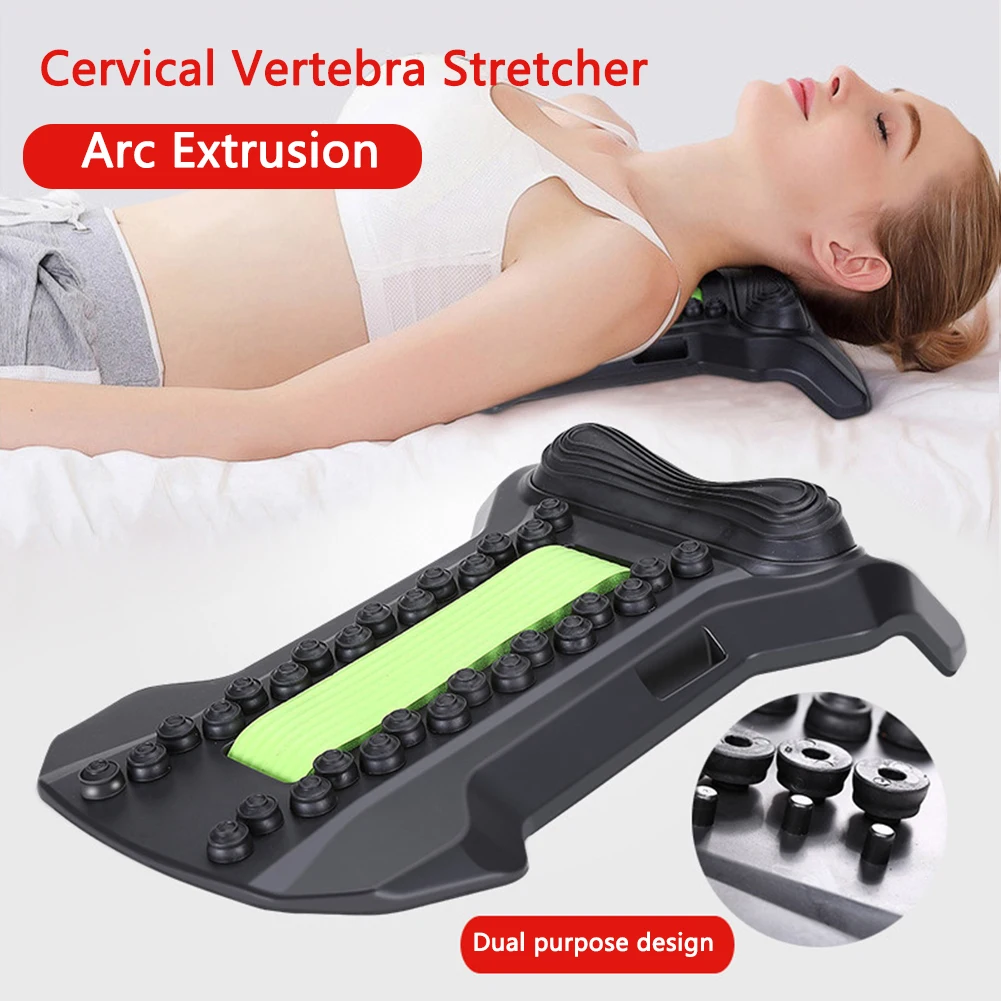 

Back Massager Stretcher Pain Relief Lumbar Cervical Massager Spine Brace Muscle Relaxation Back And Neck Massager Instrument