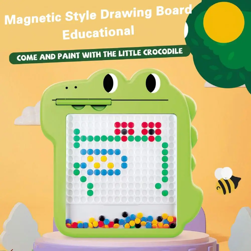 

Painting Toys Set Drawing Board with Bead Cartoon Dinosaur Early Education Magnetic Design Graffiti Board Child Accessories