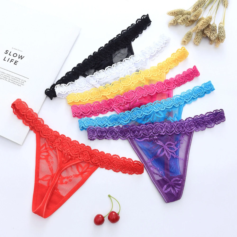 

3 Pcs/Lot G-string Thong Panties Women Underwear Lingerie Panties for Female Sexy Transparent Panty Underpants Lady Bikini Panty