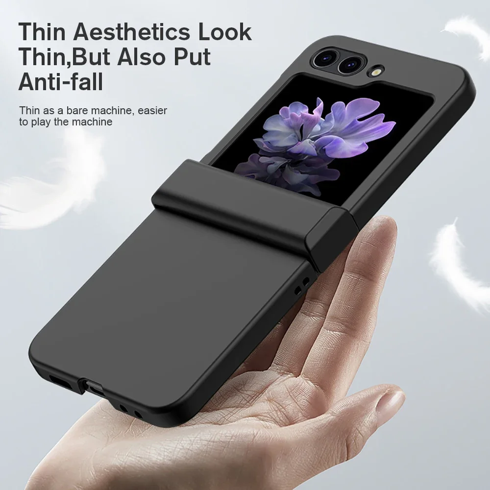 Яркий противоударный чехол с петлями на ощупь для Samsung Z Flip5 флип-чехол телефона