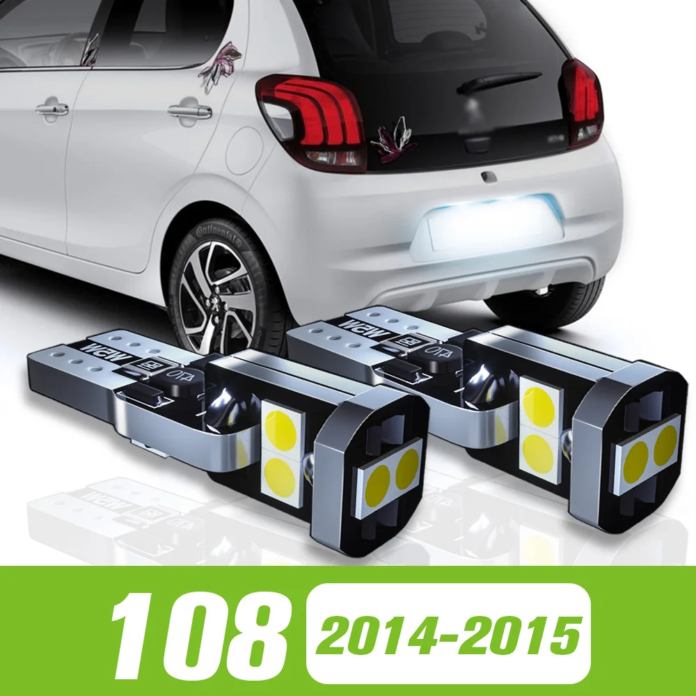 

2pcs For Peugeot 108 LED License Plate Light 2014 2015 Accessories