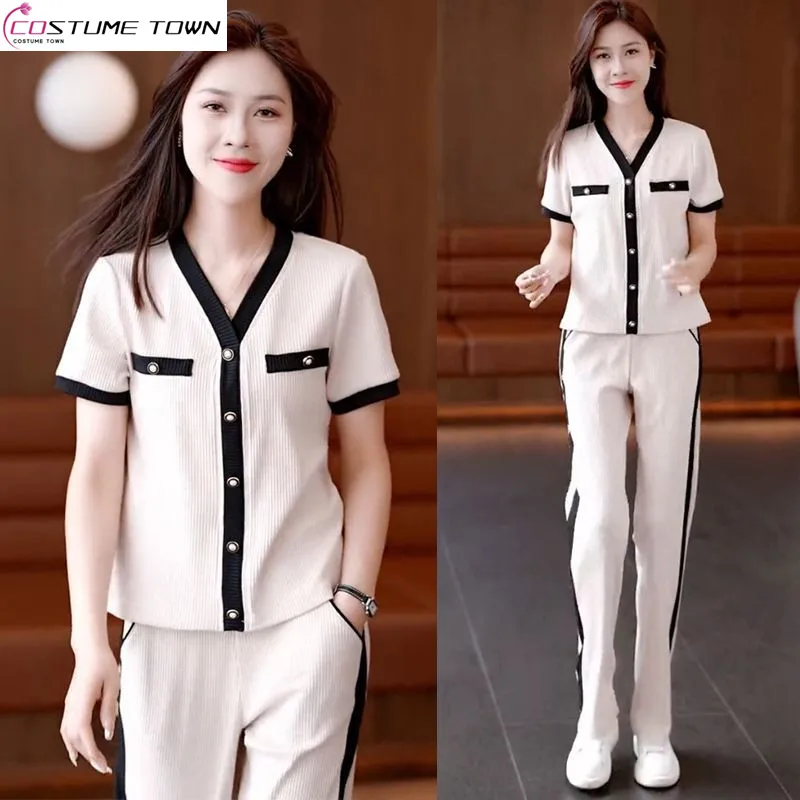 Женский спортивный костюм для отдыха Новинка Лето 2024 в западном стиле модные