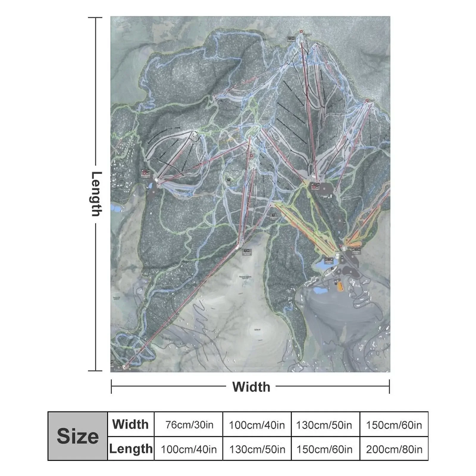 Одеяло Killington Resort Trail Map многоцелевое для малышей большие одеяла диванов