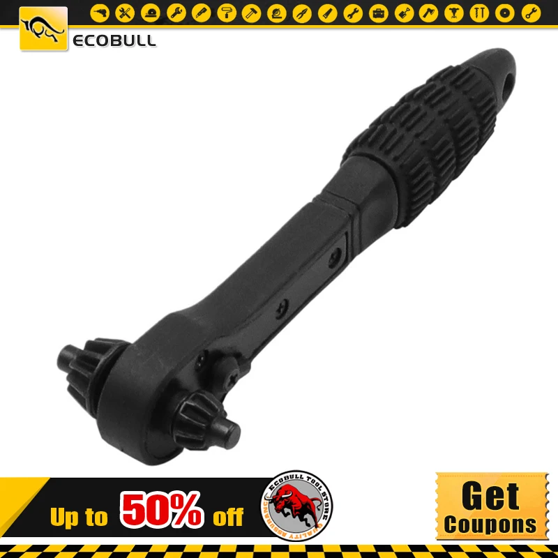 

2 In 1 Drill Chuck Key Ratchet Spanner Dual Purpose Wrench Hand Drill Chuck Key Universal Electric Drill Parts Dual Purpose
