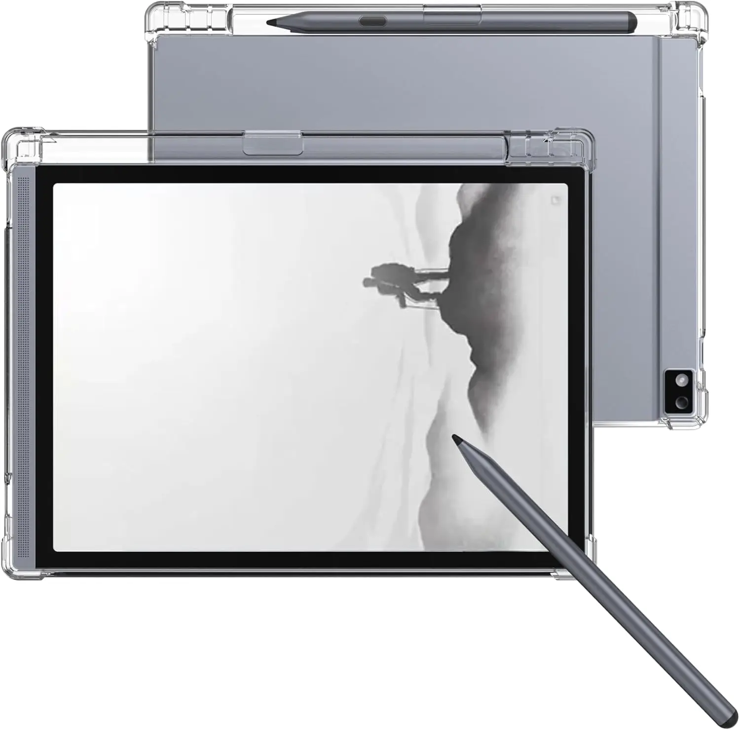 Фото Прозрачный чехол для iFLYTEK AINOTE Air2 |   с держателем для ручек |   Тонкий и легкий |   Устойчивый к царапинам |   Прозрачная гибкая задняя крышка №3