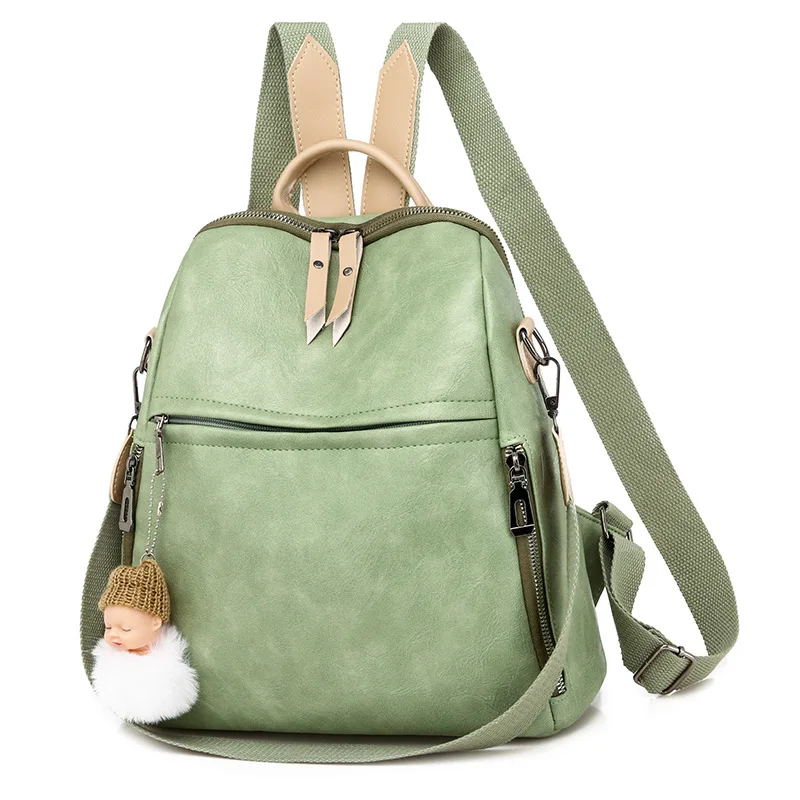 Купи New Mini Large Capacity Retro Soft Leather Women Backpacks Ladies School Bags for Teenage Girls Student Handbags Anti-theft за 1,081 рублей в магазине AliExpress