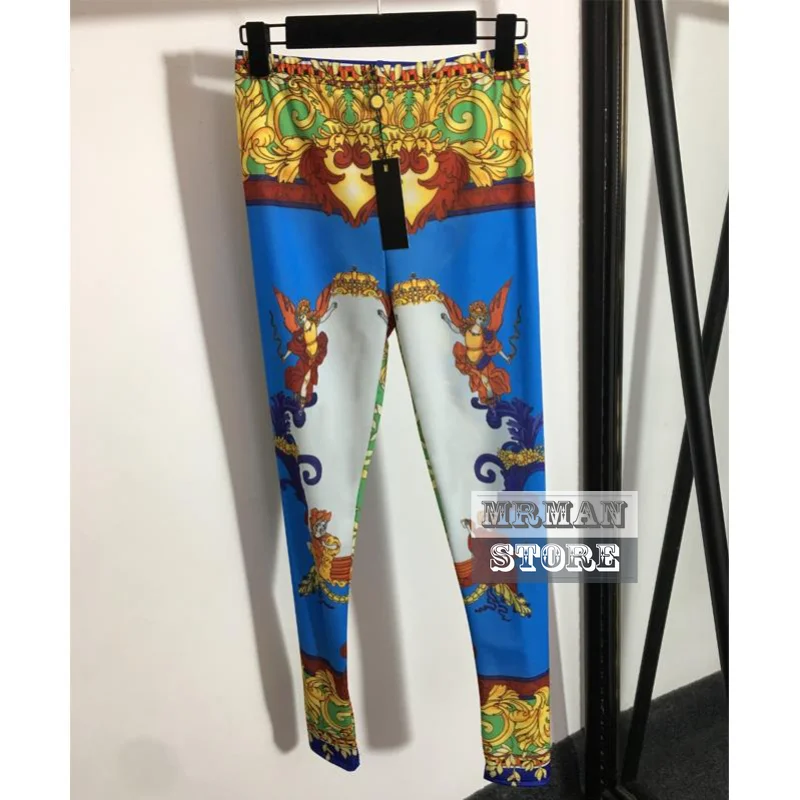 

Новинка 2022, стильные высококачественные облегающие эластичные пикантные леггинсы с винтажным принтом, модная женская одежда, повседневные...
