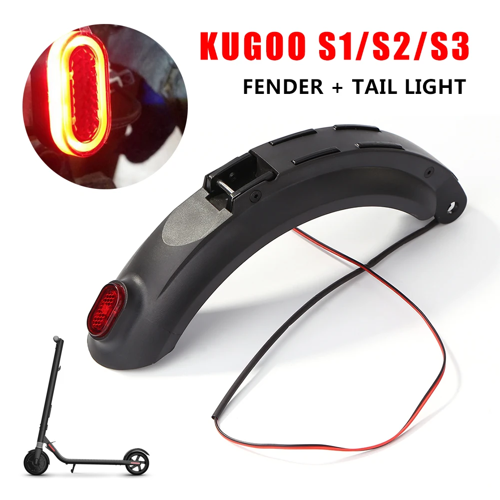 

Брызговик задний для электрического скутера с задсветильник Рем, брызговик заднего колеса для скутера KUGOO S1 S2 S3, аксессуары для скейтборда