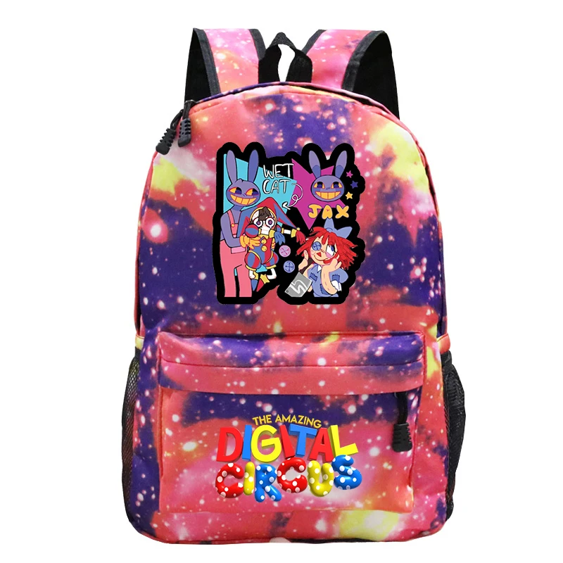 Anime The Amazing Digital Circus Jax Backpacks Pomni Student Daily School Bags Boys Girls Travel Bag Kids Back To Bookbag