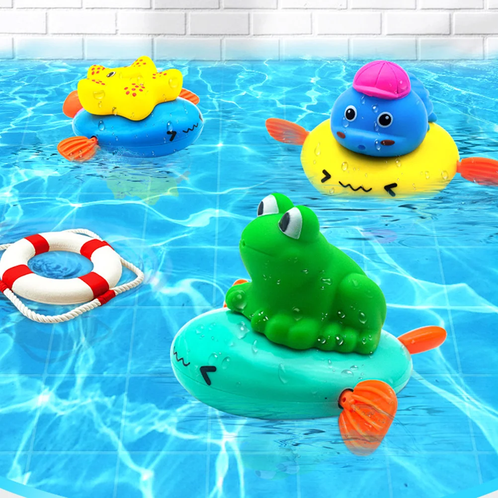 

Wind Up Floating Baby Bath Toy Kids Shower Toy Babies Playing Water Bath Toy Random Color/Style
