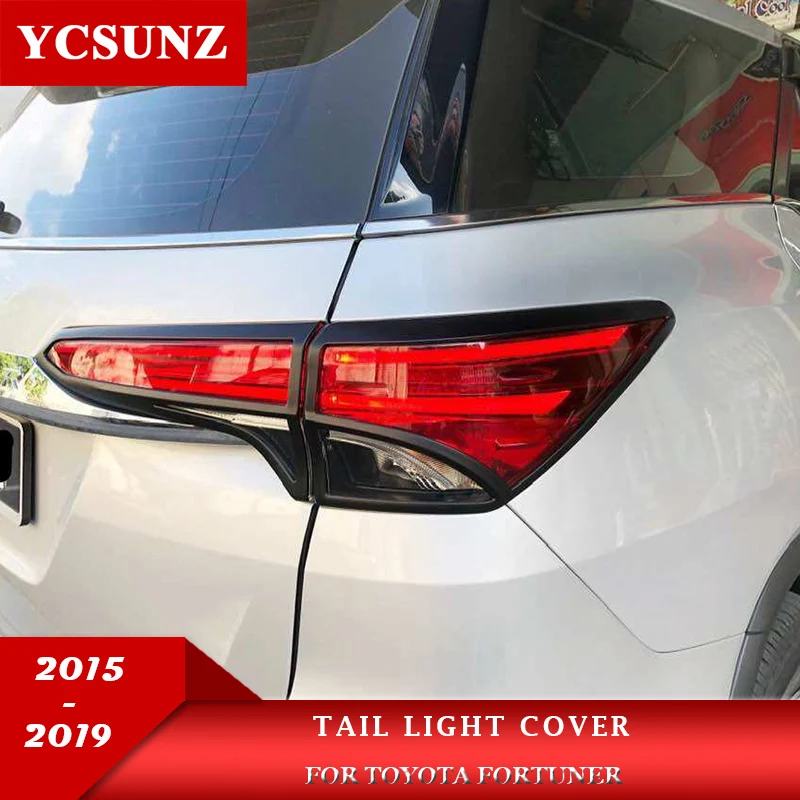 

ABS задний светильник крышка для Toyota Fortuner Hilux SW4 2016 2017 2018 2019 хромированный черный Задний фонарь капот автомобильные аксессуары YCSUNZ