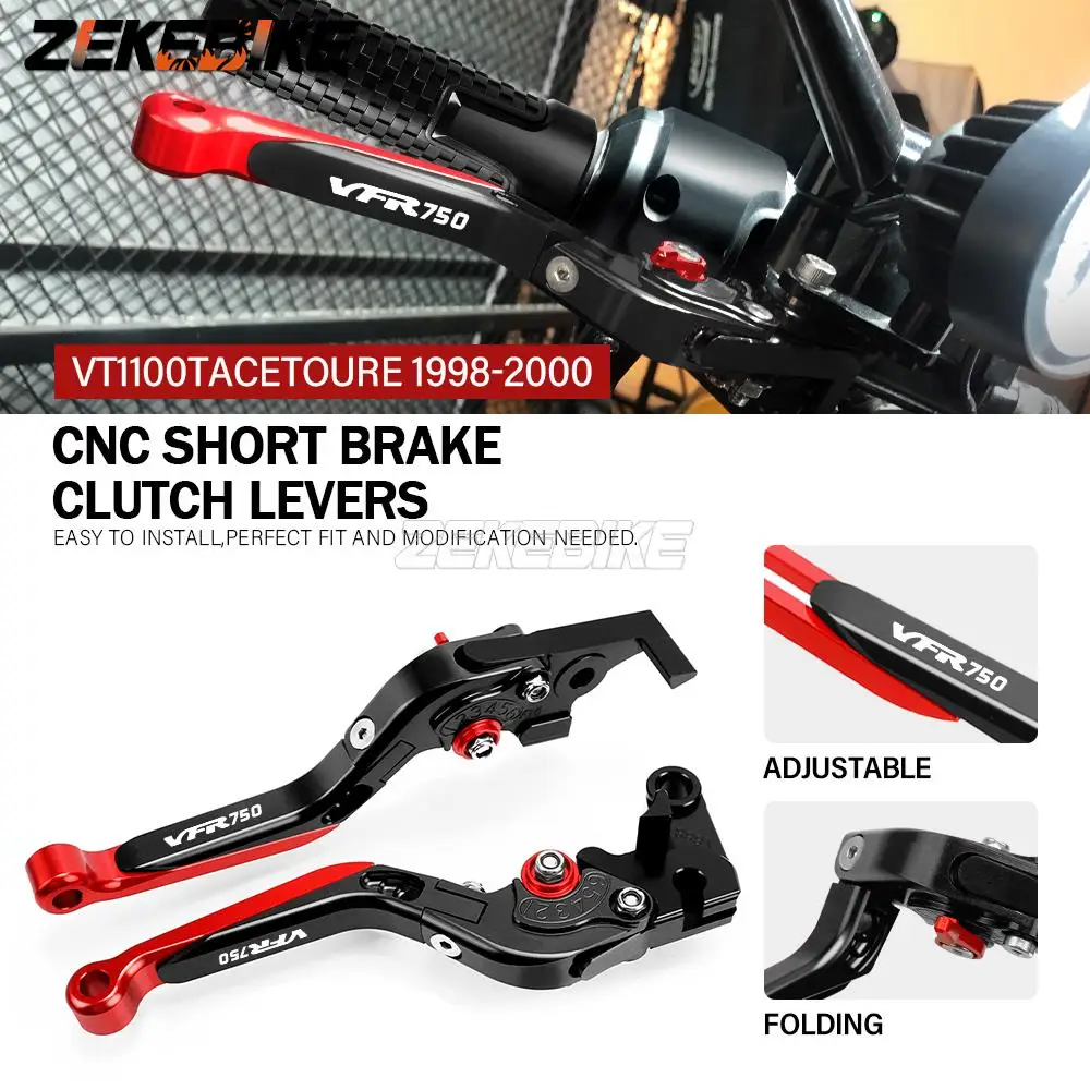

Motorcycle Brakes Tie Rod Handbrake Brake Clutch Levers FOR Honda VT1100T ACE TOURE 1998 1999 2000 Adjustable Extendable Folding