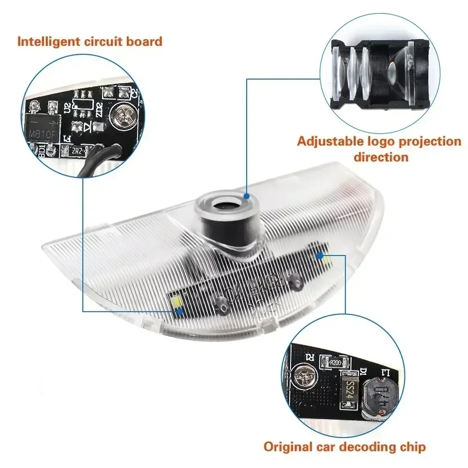 Светодиодный приветственный теневой светильник на дверь автомобиля для Mitsubishi