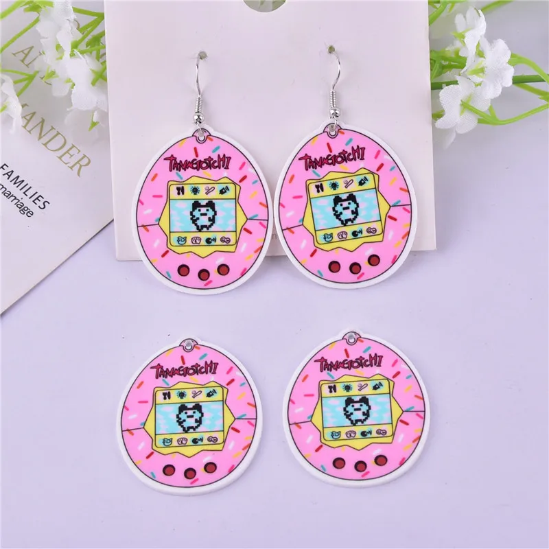 Game Machine Charms Arcylic Pendant For Diy Jewelry Making