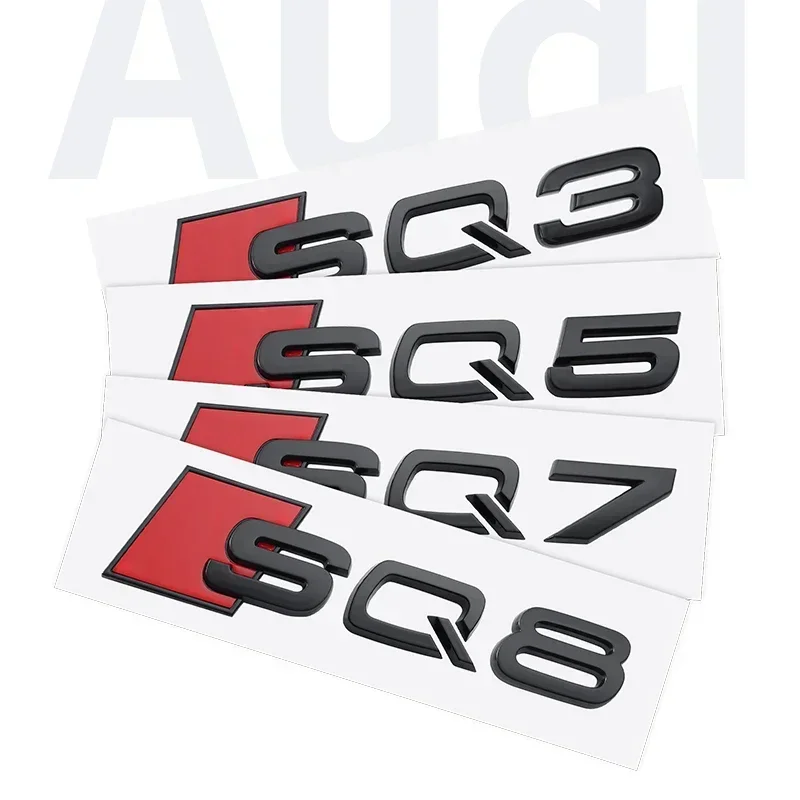 3D ABS клейкая черная наклейка с цифрами для багажника автомобиля Audi SQ3 SQ5 SQ7 RSQ3 RSQ7