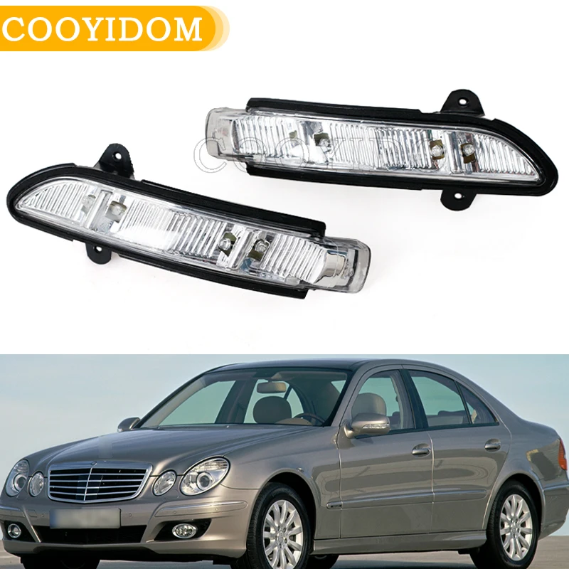 Автомобильные боковые зеркала заднего вида, указатели поворота для Mercedes Benz W211 W221 W219 2007-2010 E320 E350 E550 S600 2198200521 2198200621