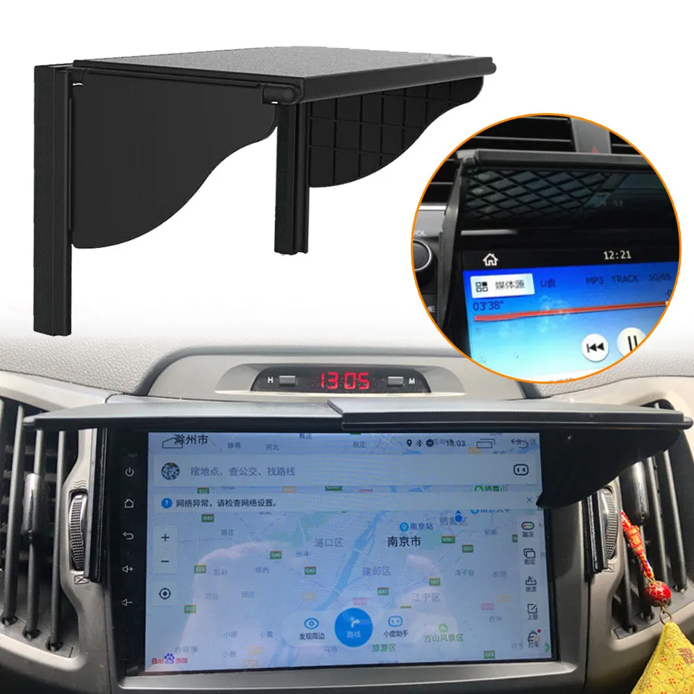 

Козырек от солнца для GPS-навигатора, универсальный автомобильный держатель черного цвета для защиты от солнца, 3 мм, 6-10 дюймов