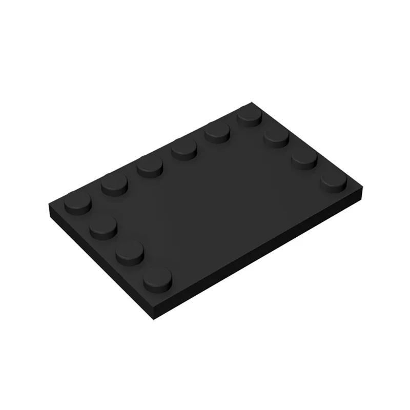 BZB 10 шт. MOC 6180 плитка Модифицированная 4x6 с гвоздиками на краях совместимые сборы