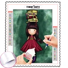 5D DIY наборы для алмазной живописи мультфильм кукла маленькой девочки Full Round с AB Drill вышивка мозаика домашний Декор Рождественский подарок искусство