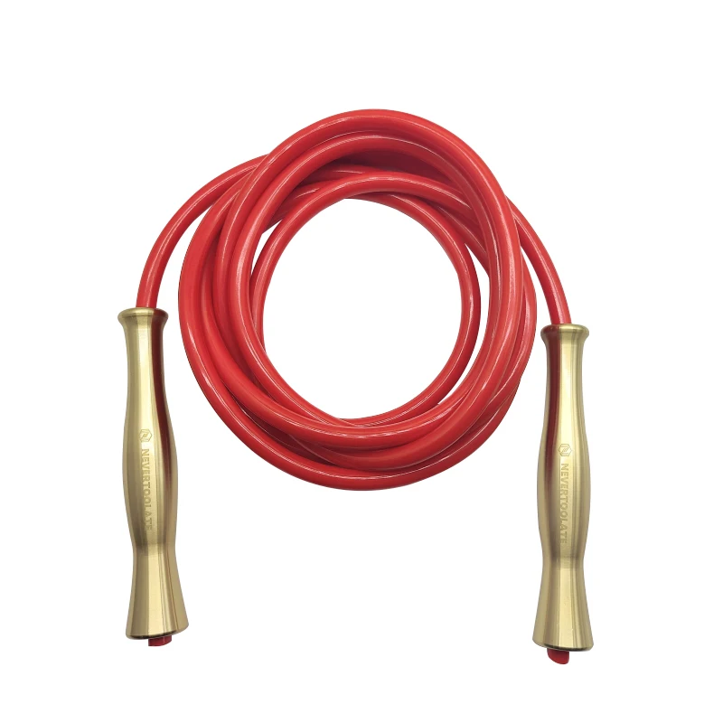 

NEVERTOOLATE 680gram heavy Brass metal handle jump rope skipping jumpping NEVERTOOLATE 9mm PVC fitness HIIT crossfit crossrope