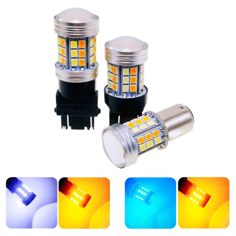 

Dual Color LED Bulb Car DRL Turn Signal Lamp Auto Lights Bulb Backup Light 1157 7443 3157