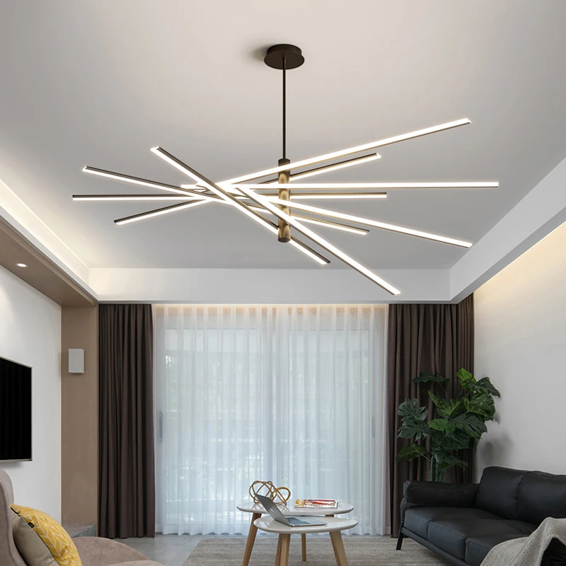 Living room chandelier 2023 new main lamp modern minimalist atmosphere Nordic light luxury bedroom restaurant lighting