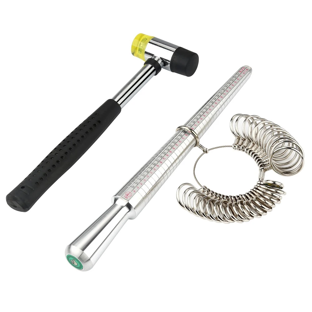 

Steel Ring Size Hammering Jewelry Craft Mandrel Forming Measuring Tool Shaping Kit