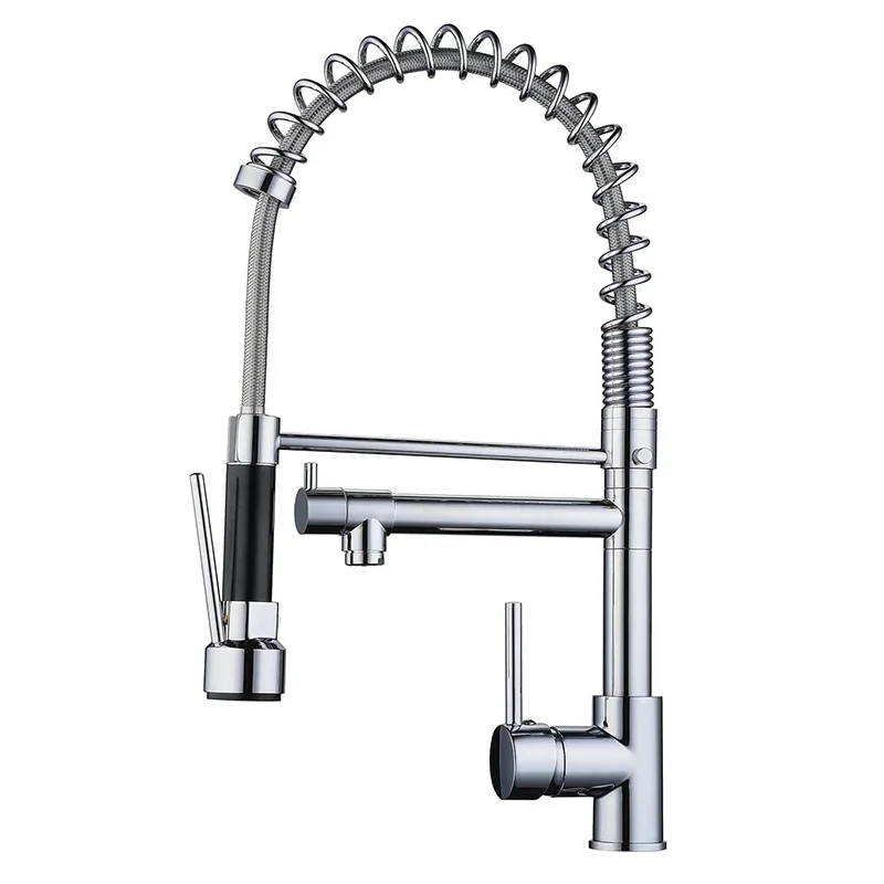 

pullout down spring gourmet pull out kitchen sink faucet with sprayer