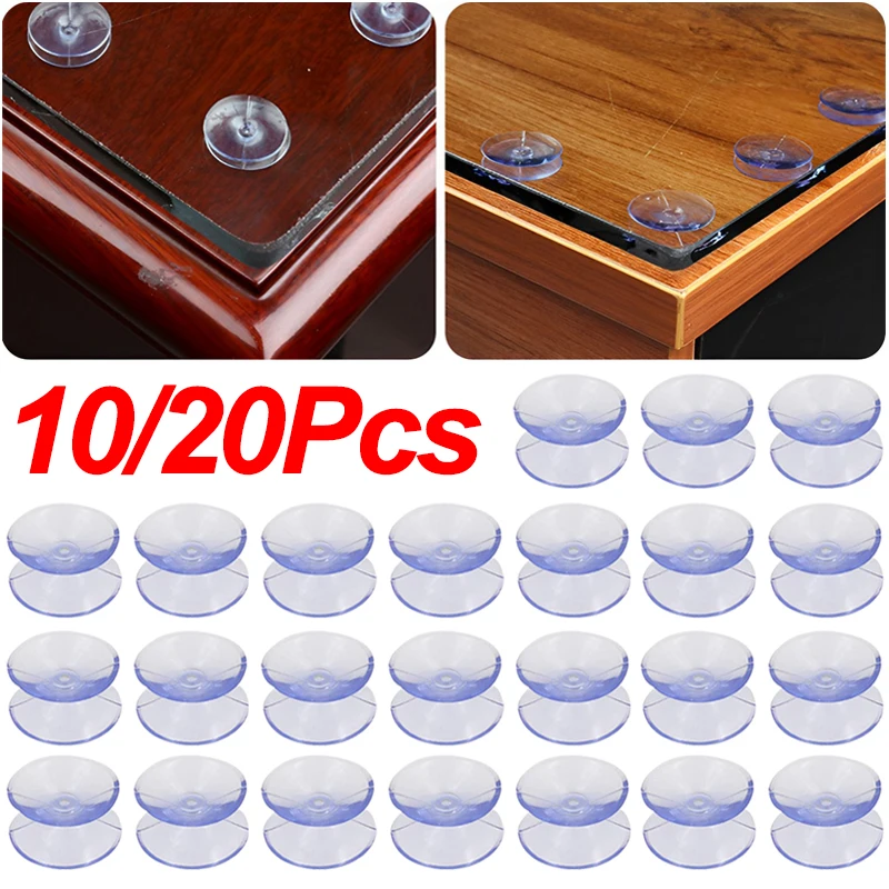 

10/20PCS Double Sided Suction Cup DIY Oxygen Tube Fixed Sucker Pads Glass Car Window Kitchen Table Top Spacer Holders 20/30/35mm