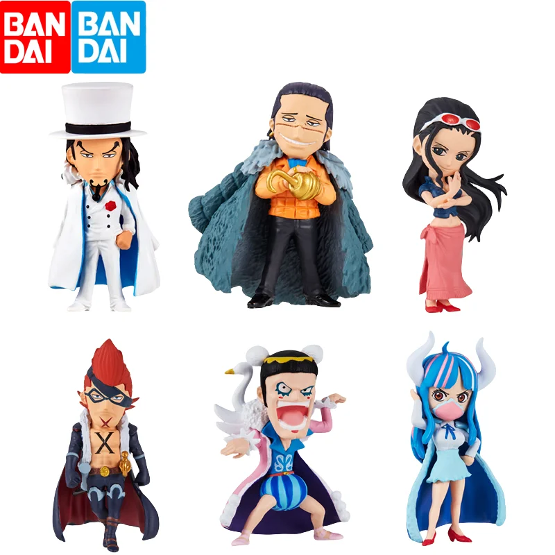 

Bandai Original Gashapon One Piece ONEPI NO MI 09 Nico Robin Rob Lucci Bon Clay Anime Action Figures Toys Gift for Children