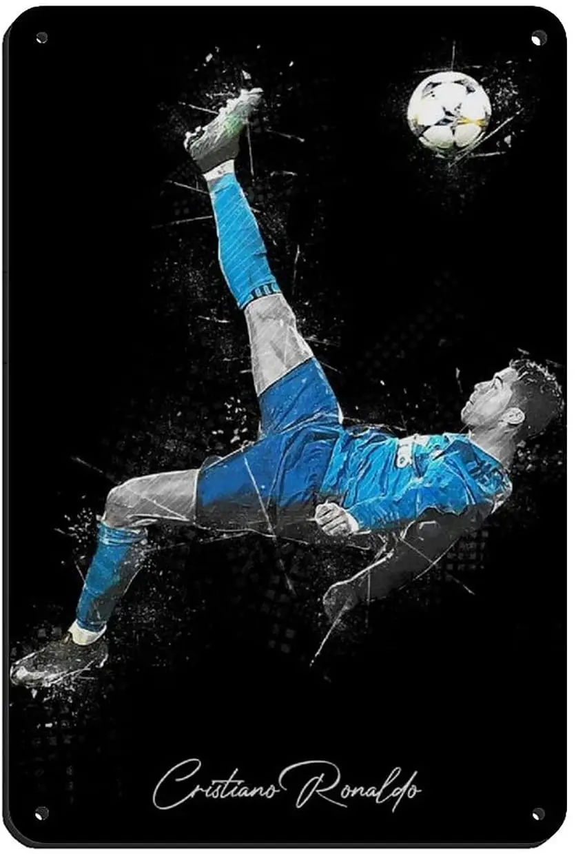 

Cristiano Ronaldo Soccer Football Player Poster 25 Tin Sign Vintage Metal Pub Club Cafe bar Home Wall Decoration Poster Retro