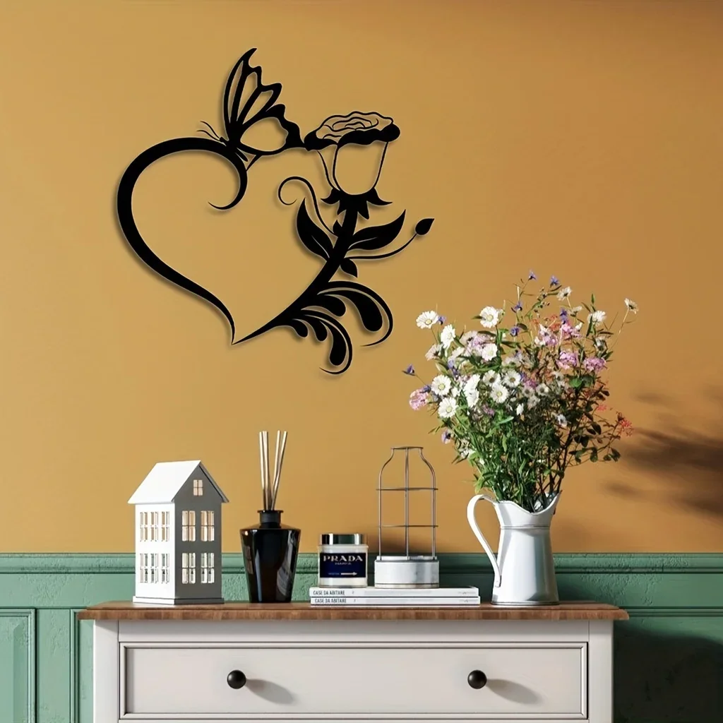 CIFBUY Металлический Настенный Декор В Форме Сердца Уникальные Настенные Украшения