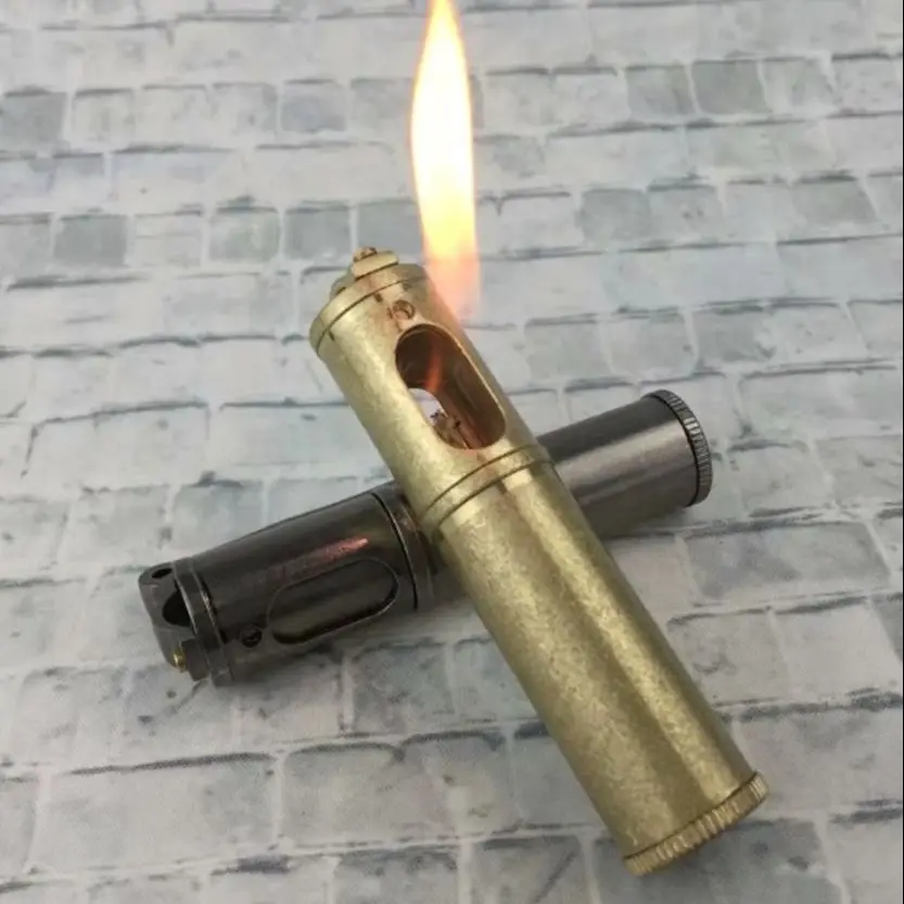 DOLPHIN-Retro Trench Ностальгическая Металлическая Цилиндрическая масляная зажигалка