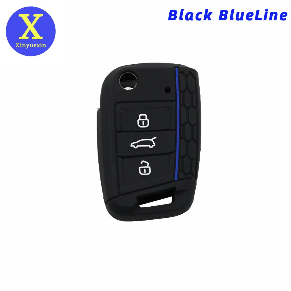 

Xinyuexin чехол для автомобильного ключа чехол силиконовый чехол для VW Golf 7 MK7 VII Tiguan Polo для Skoda Octavia A7 Kodiaq для Seat Ateca Leon 3B