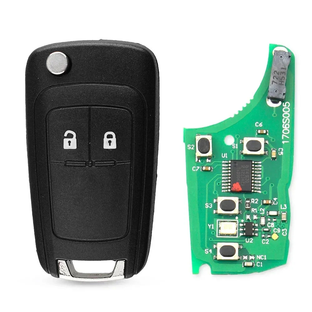 KEYYOU 8-упаковка 315/433 МГц ID46 PCF7941 Удаленные Автомобильные Ключи Для Chevrolet Cruze Aveo Epica Lova