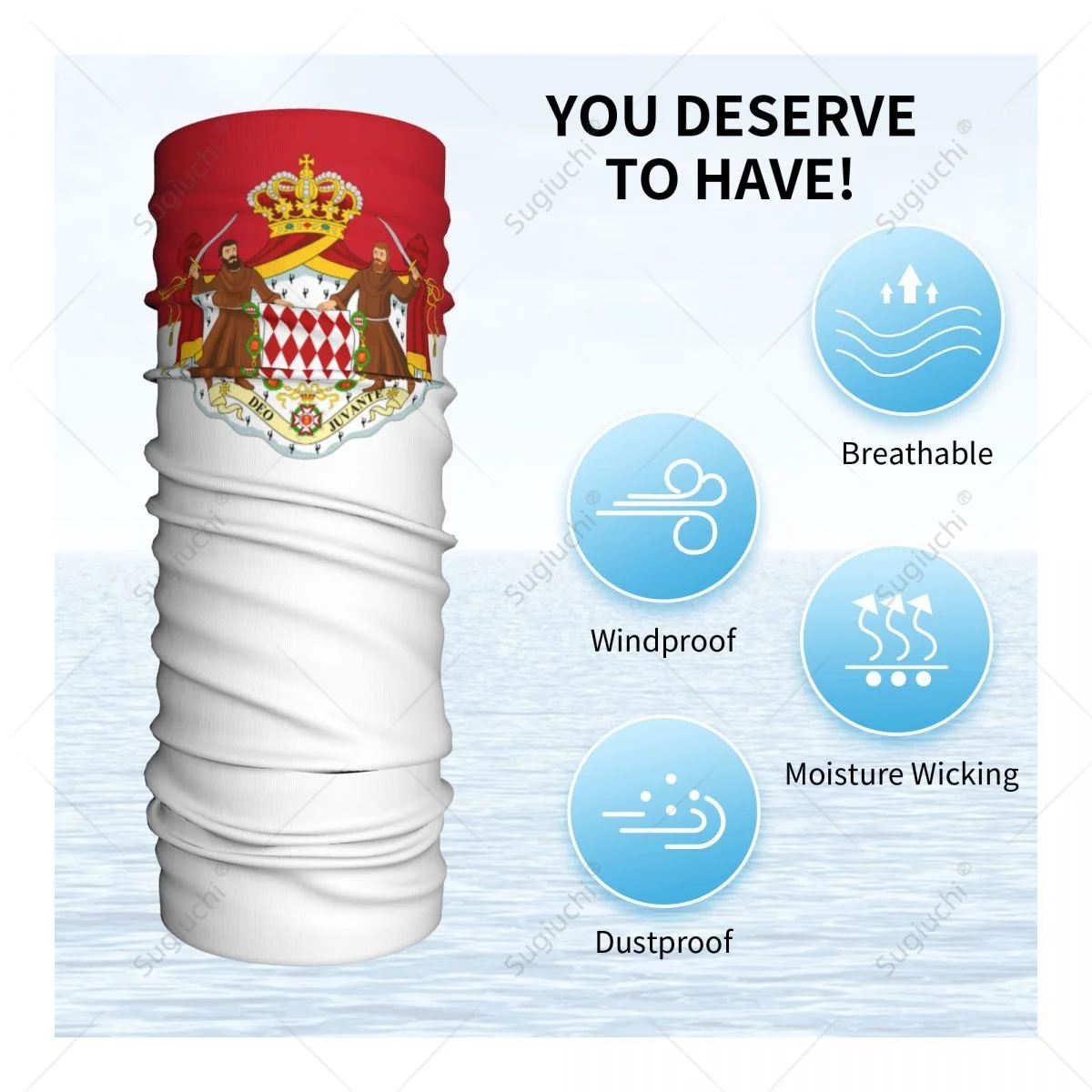 Унисекс шейный платок с флагом Монако шарф маска для лица шарфы обогреватель шеи