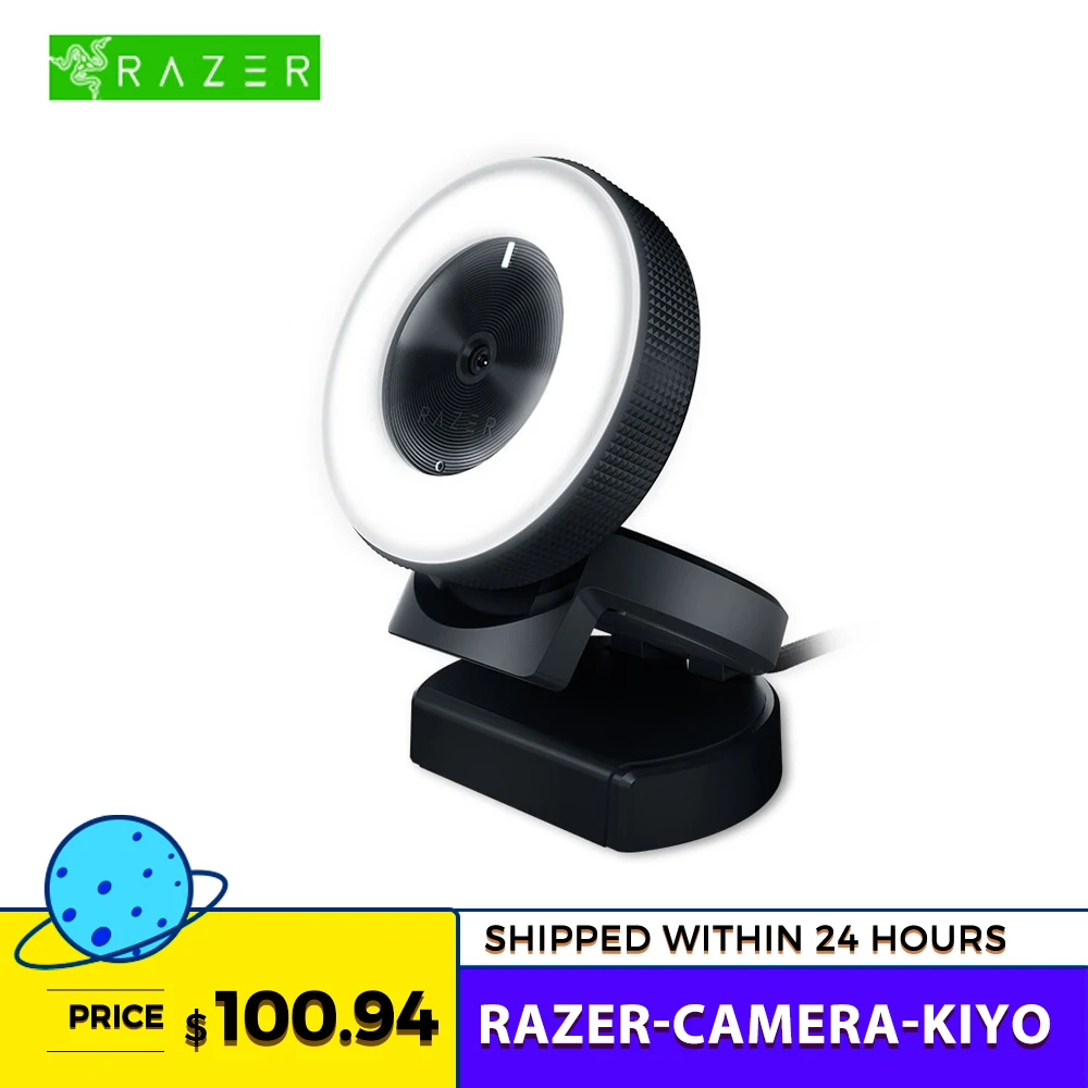 

Оригинальная Широковещательная камера Razer Kiyo, кольцесветильник с подсветкой, 1080P HD, Компьютерная камера для работы в прямом эфире